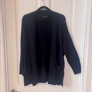 Fluers D’Anis Women's Navy Open Cardigan